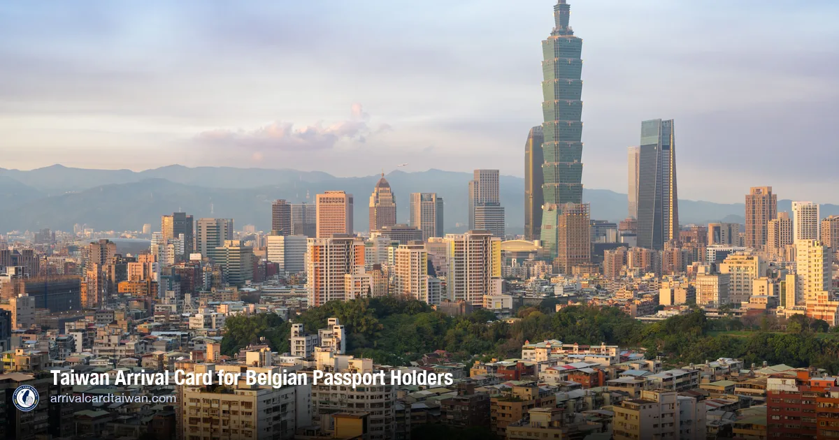 Taiwan Arrival Card for Belgian Citizens