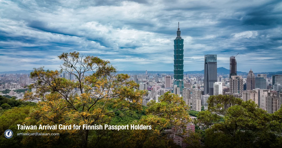 Taiwan Arrival Card for Finnish Citizens