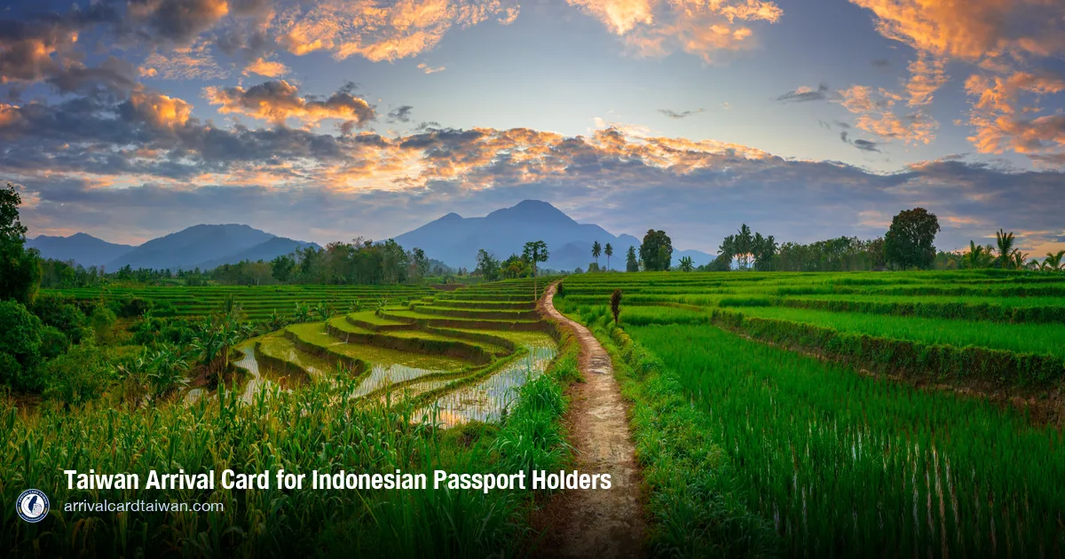 Taiwan Arrival Card for Indonesian Citizens