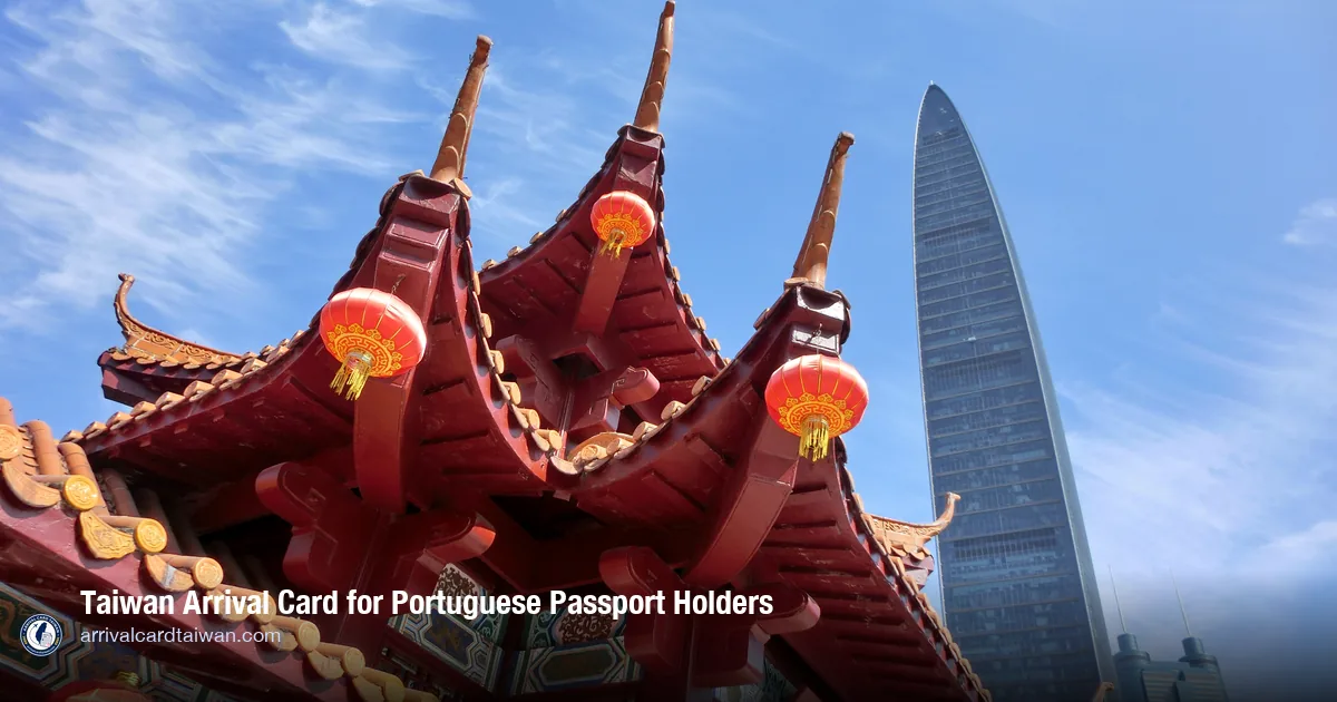 Taiwan Arrival Card for Portuguese Citizens