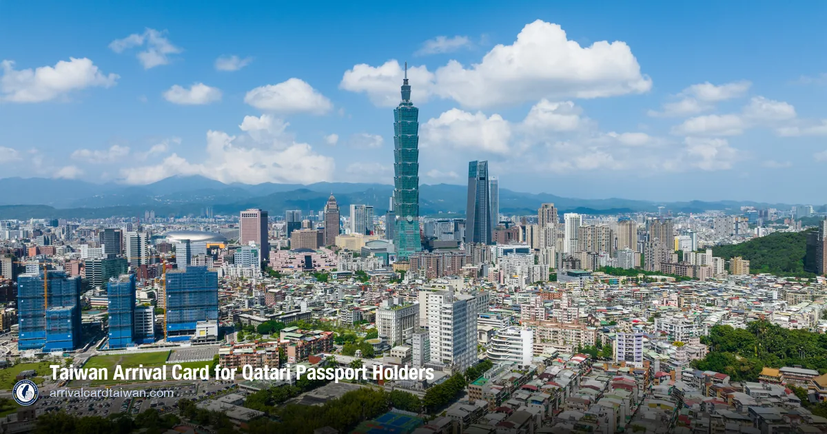 Taiwan Arrival Card for Qatari Citizens
