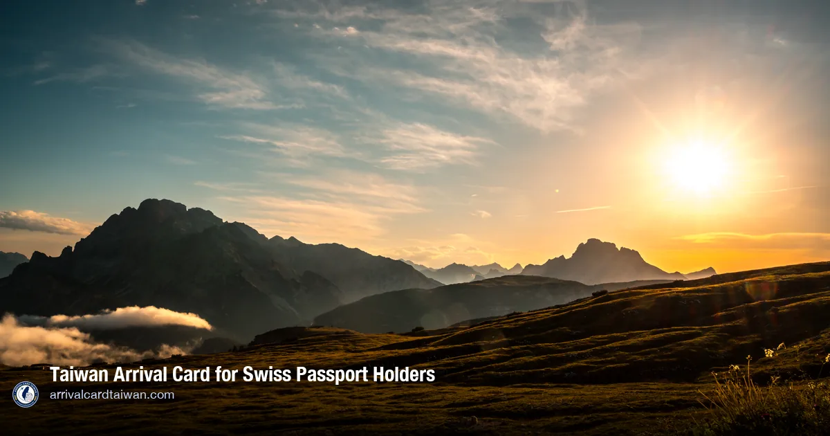 Taiwan Arrival Card for Swiss Citizens